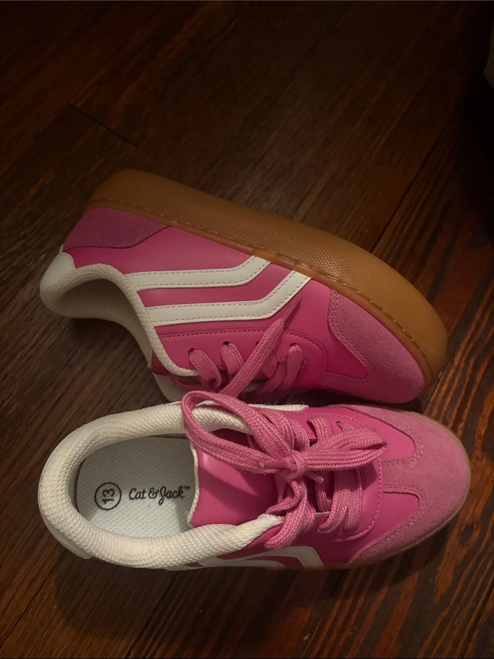 Cat & Jack Pink Kids Sneakers with White Accents